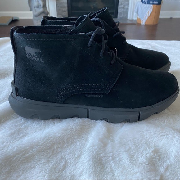 Sorel Explorer Next Drift Men’s Short Lace Up Boot in Black Size 7 - Picture 4 of 10